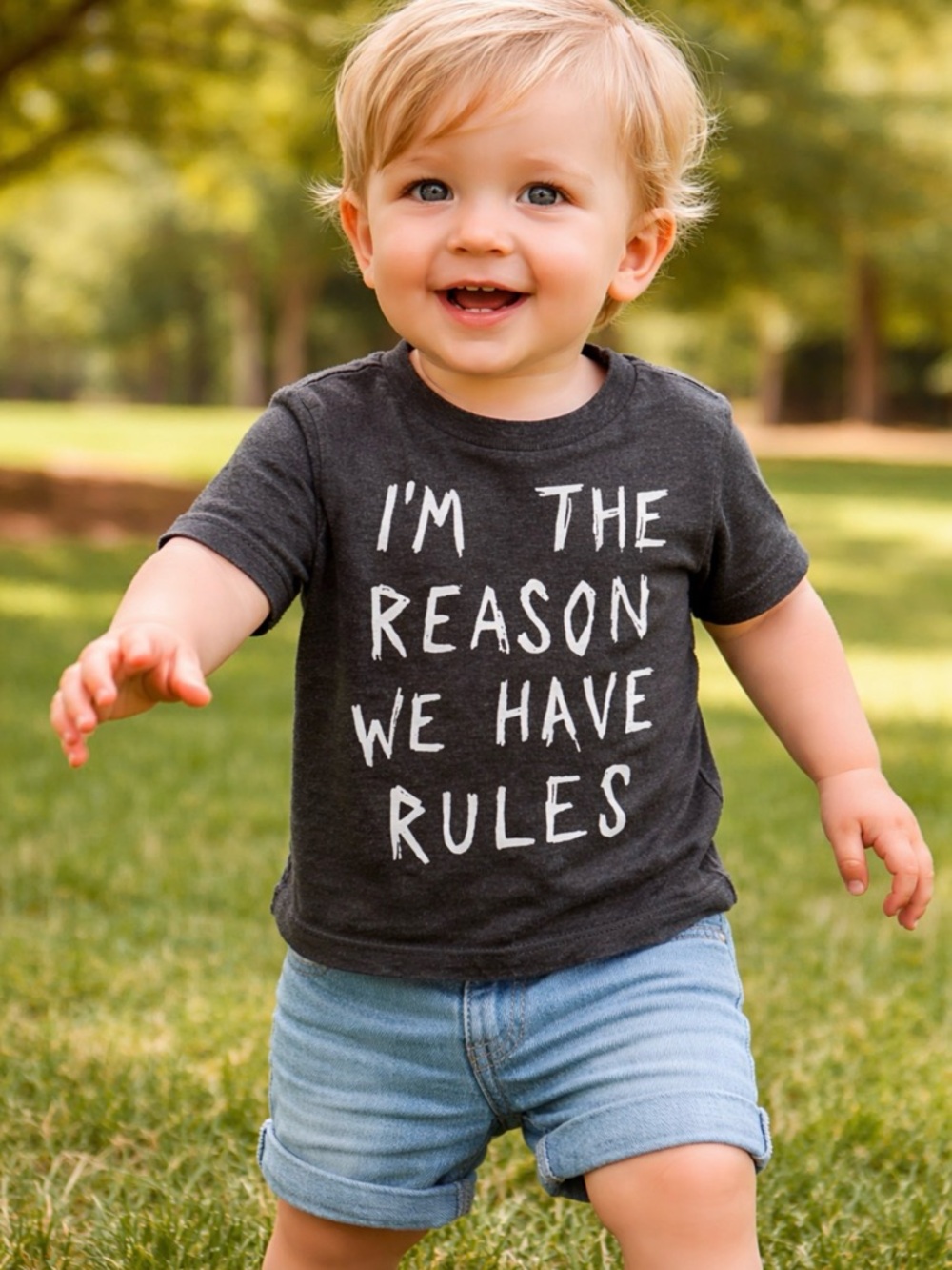 The Children's Place Charcoal Gray Crewneck Tee
